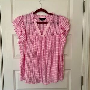 Davi & Dani Pink Gingham Top
